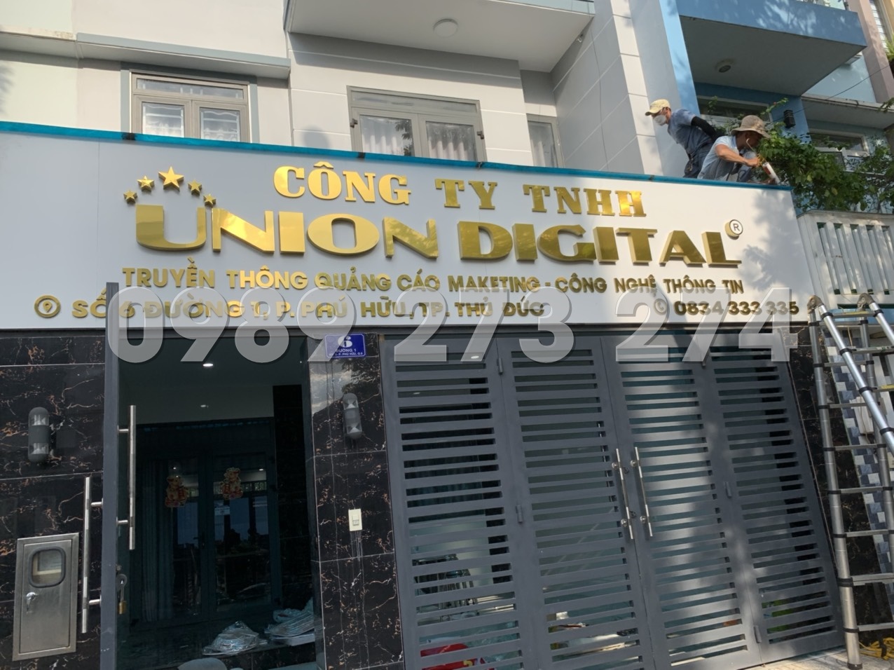 bảng hiệu công ty chữ nổi