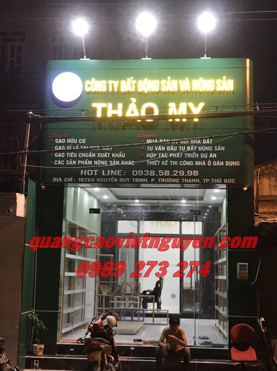 bảng hiệu công ty chữ nổi