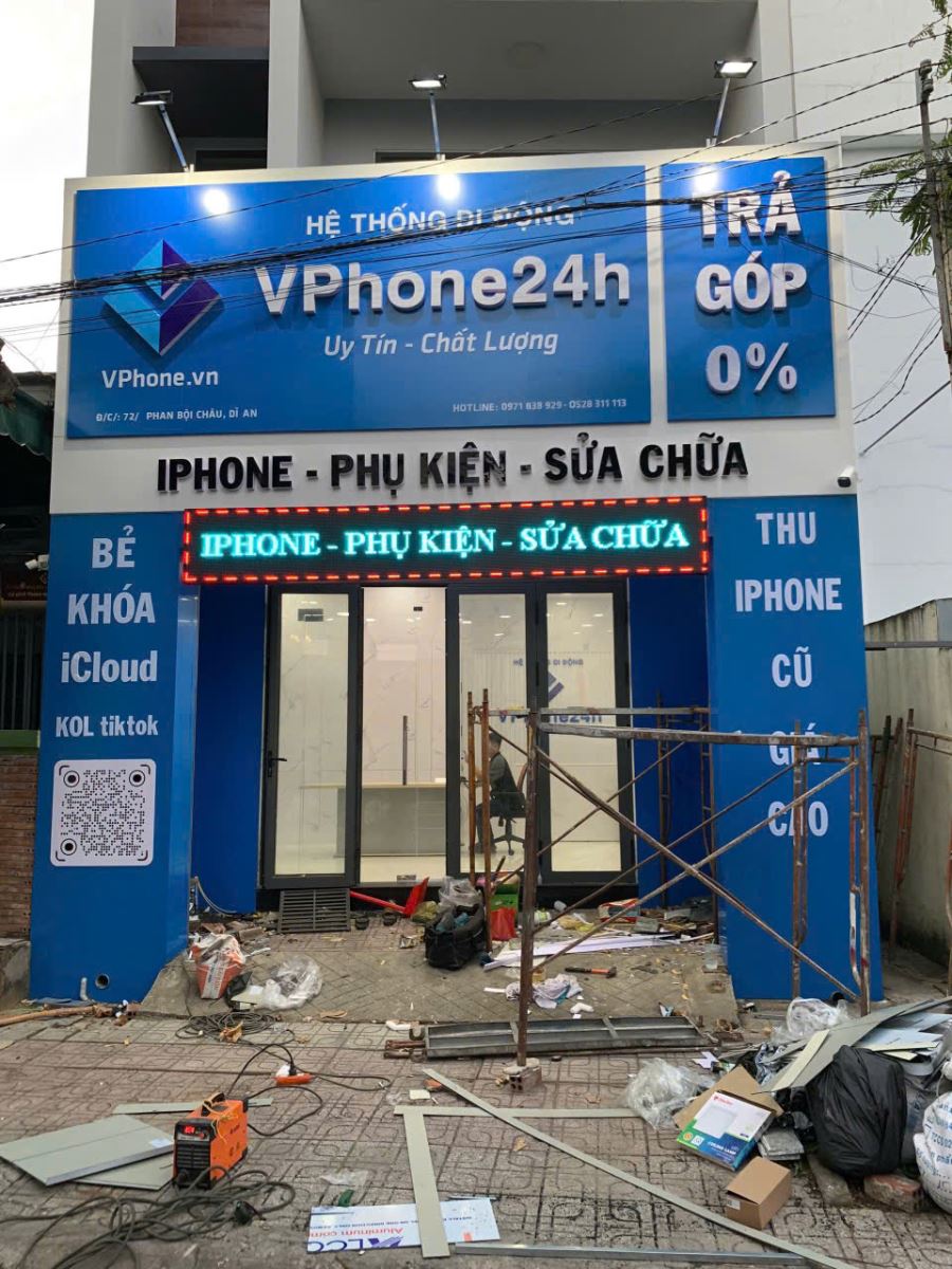 bảng hiệu cửa hàng điện thoại