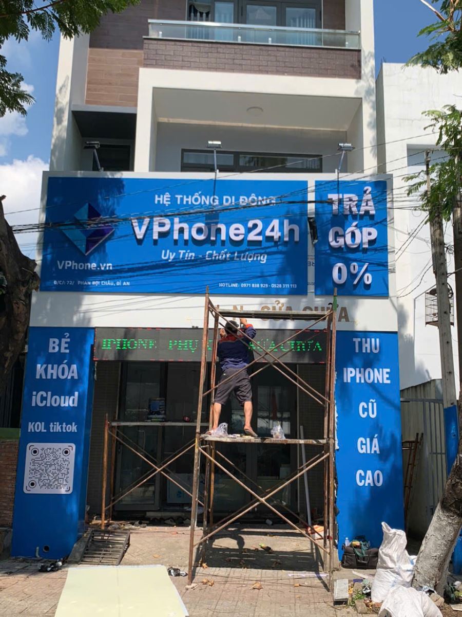 bảng hiệu cửa hàng điện thoại