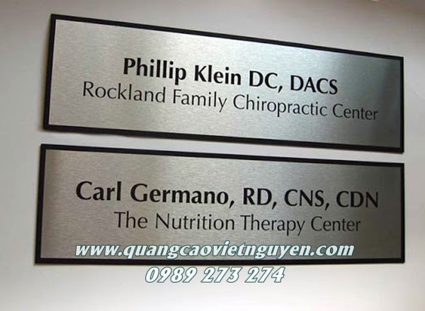 bảng tên công ty inox