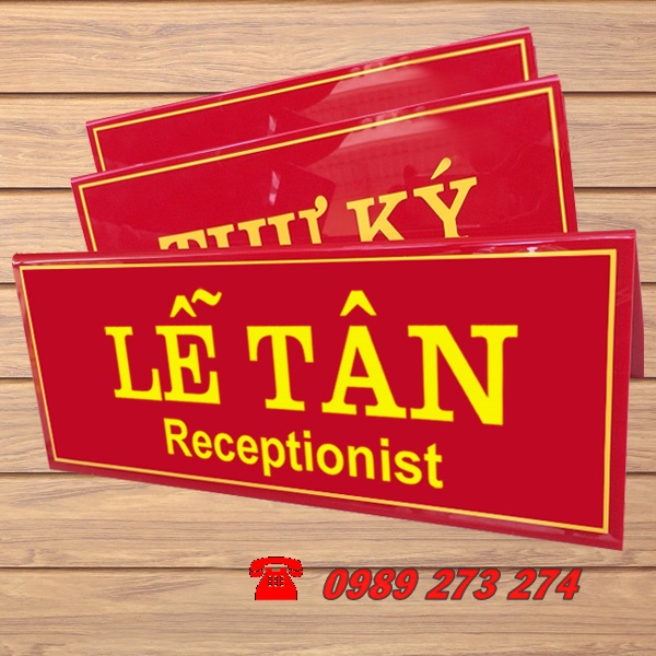 biển chức danh mica