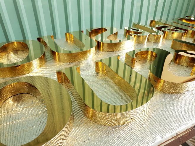 bảng tên công ty inox