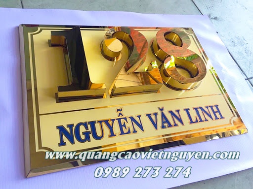 bảng tên công ty inox