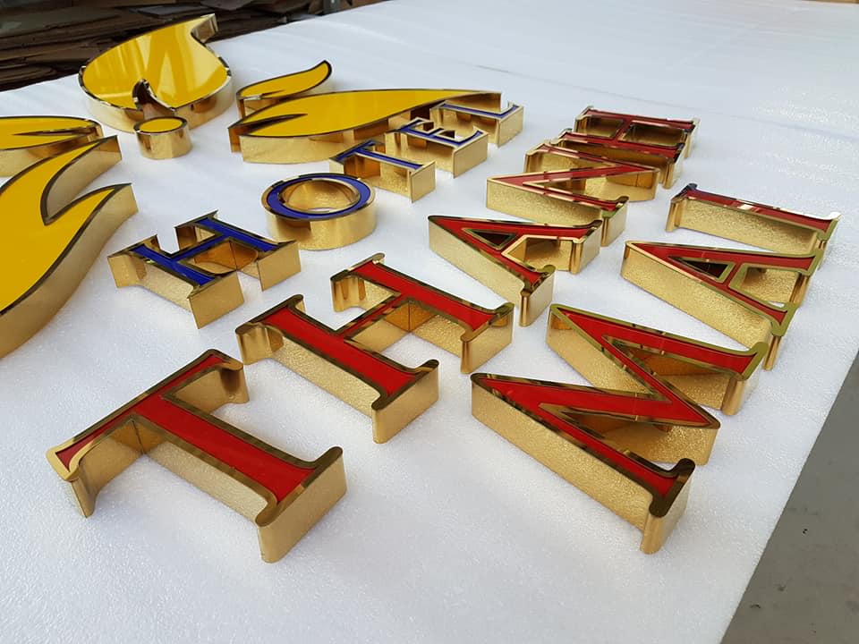 bảng tên công ty inox