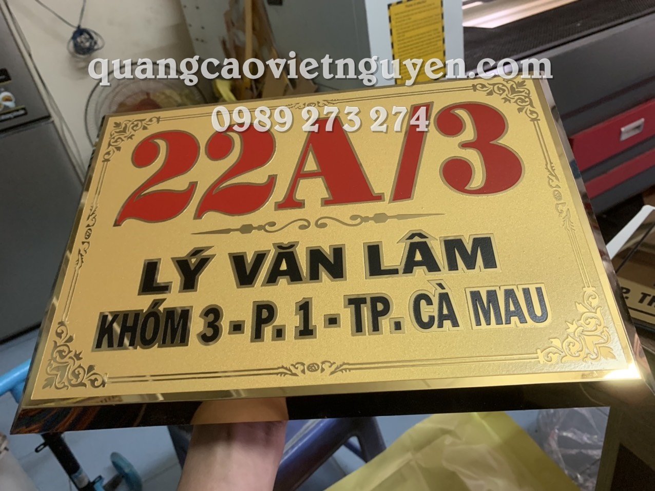 bảng số nhà inox