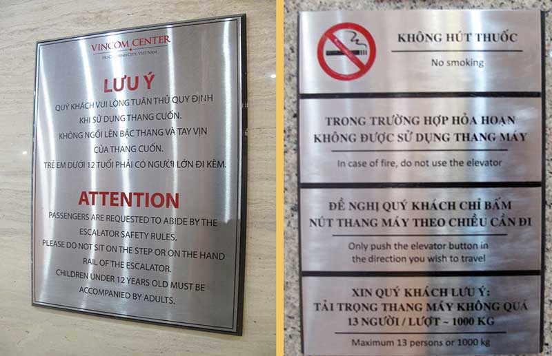 bảng tên công ty inox