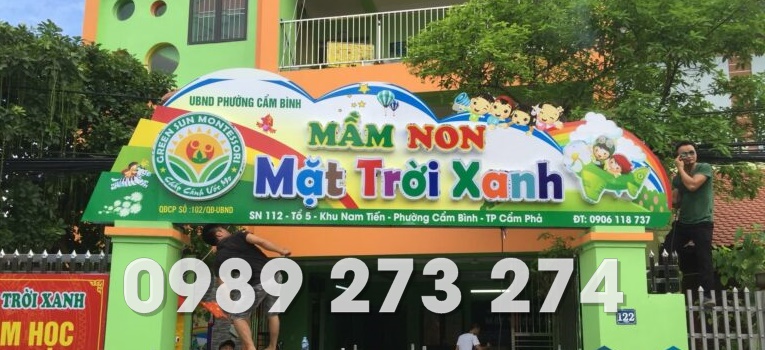 bảng hiệu trường mầm non