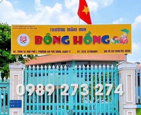 bảng hiệu trường mầm non