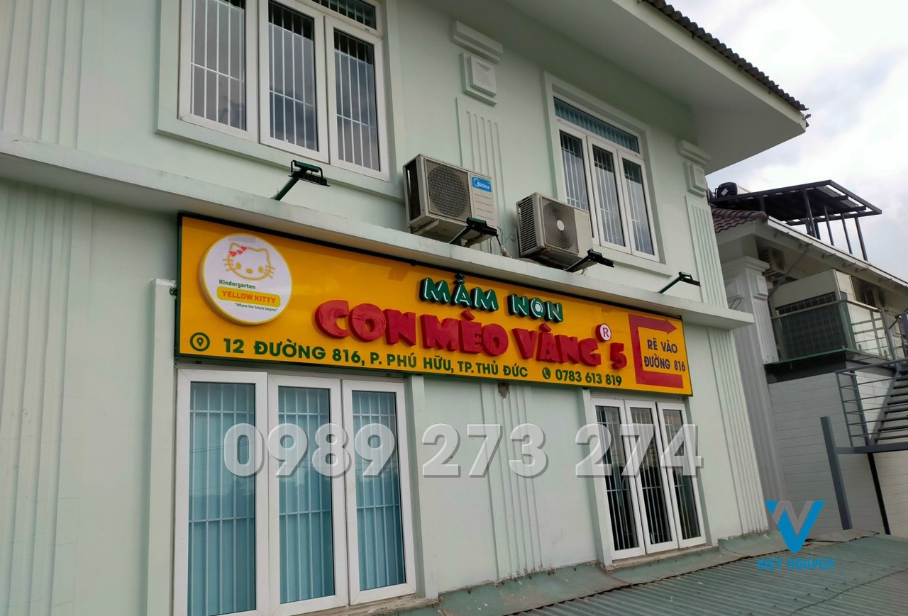 bảng hiệu trường mầm non