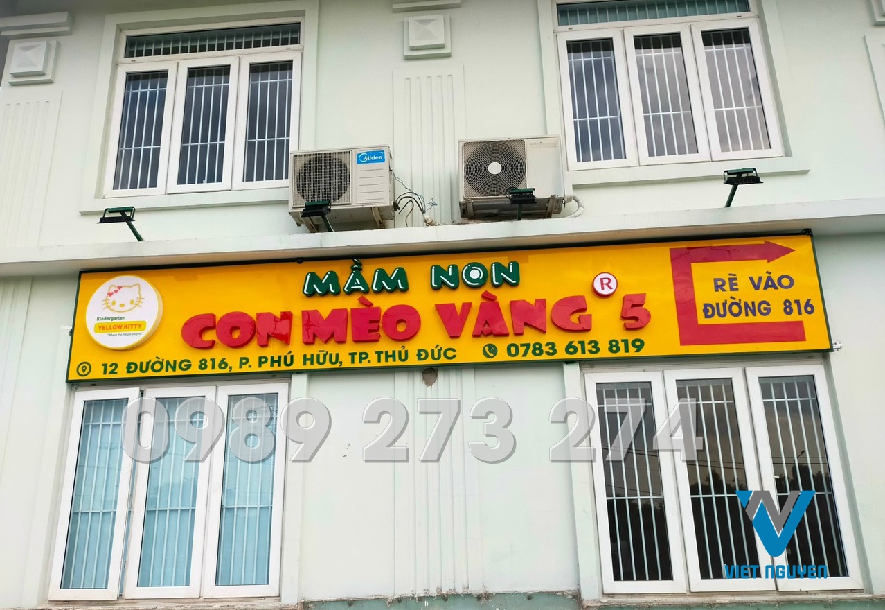 bảng hiệu trường mầm non