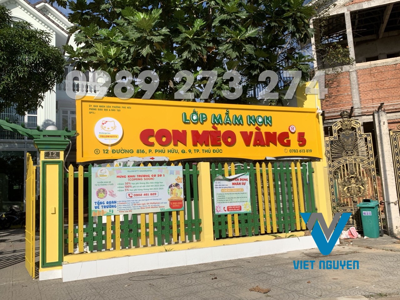 bảng hiệu trường mầm non