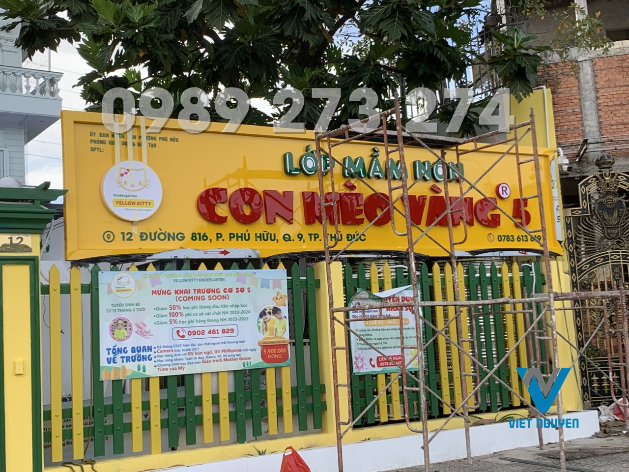 bảng hiệu trường mầm non
