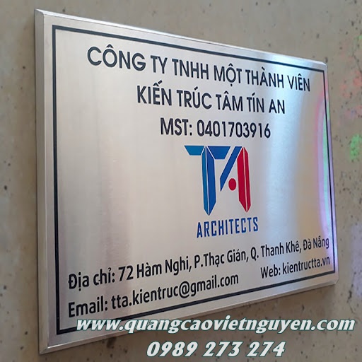 bảng tên công ty inox